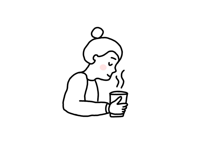 Inktober Day 15 animation character gif girl illustration inktober line art line drawing minimal pink tea woman