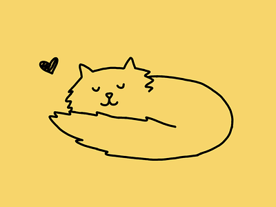 Inktober Day 20 cat drawing illustration inktober line drawing minimal sketch sketchbook yellow