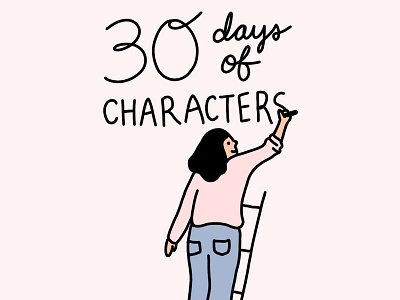 Day 1 30 days 30 days of characters hand lettering handwritten illustration ladder photoshop