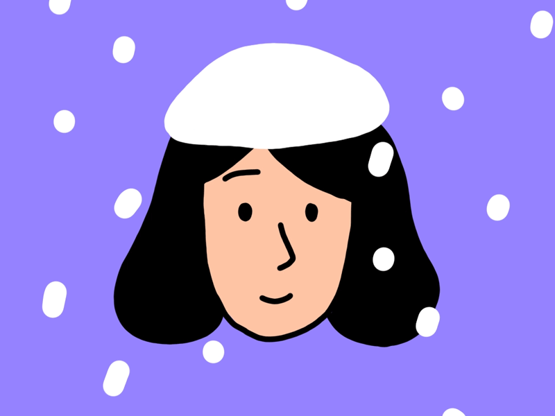 Snow Beret 30 days 30 days of characters animation character drawing gif girl hand drawn illustration line drawing snow winter