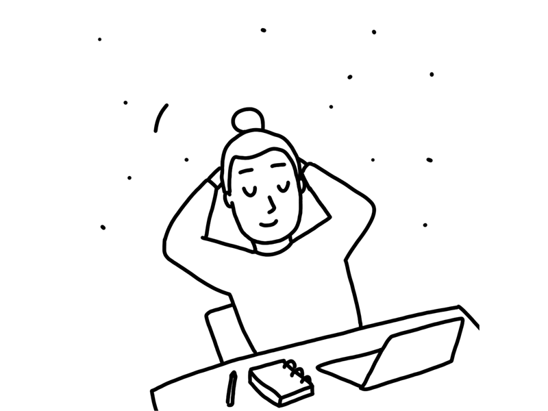 Day Dreaming 30 days 30 days of characters animation black and white character drawing gif girl hand drawn illustration line drawing studio
