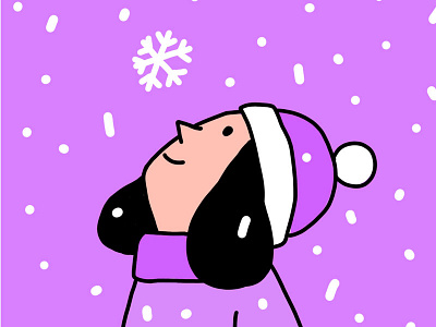 Snow <3 30 days 30 days of characters character drawing girl hand drawn illustration line drawing purple snow ultraviolet