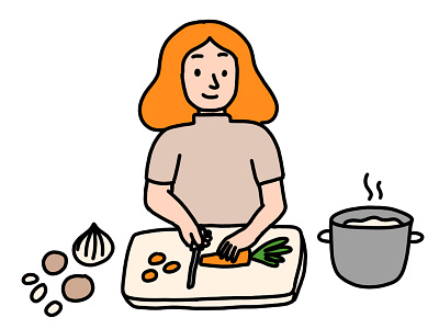 Day 27 30 days 30 days of characters carrot character cooking drawing hand drawn illustration line drawing recipe