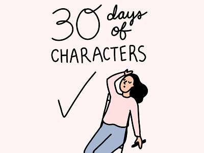 30 Day Challenge Complete! 30 days of characters challenge character drawing editorial hand drawn handwritten illustration line drawing