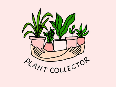 Plant Collector 30 days of plants badge design handlettering houseplants illustration photoshop plants surface book 2