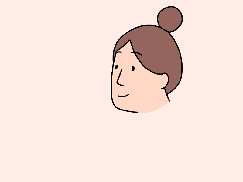 Alergy Season animation bun character flowers gif illustration line drawing photoshop sneeze surface book 2 woman