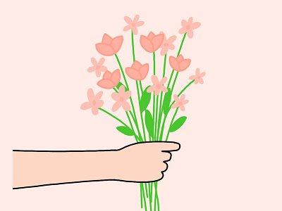 Happy Mother's Day drawing flowers hand illustration photoshop pink surface book 2