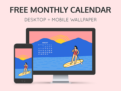 August free wallpaper download background calendar desktop free download lake mobile mountains paddleboard wallpaper