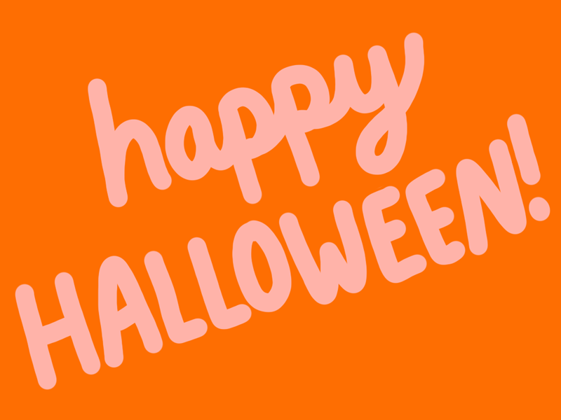 Happy Halloween! gif halloween inktober jittery text typography