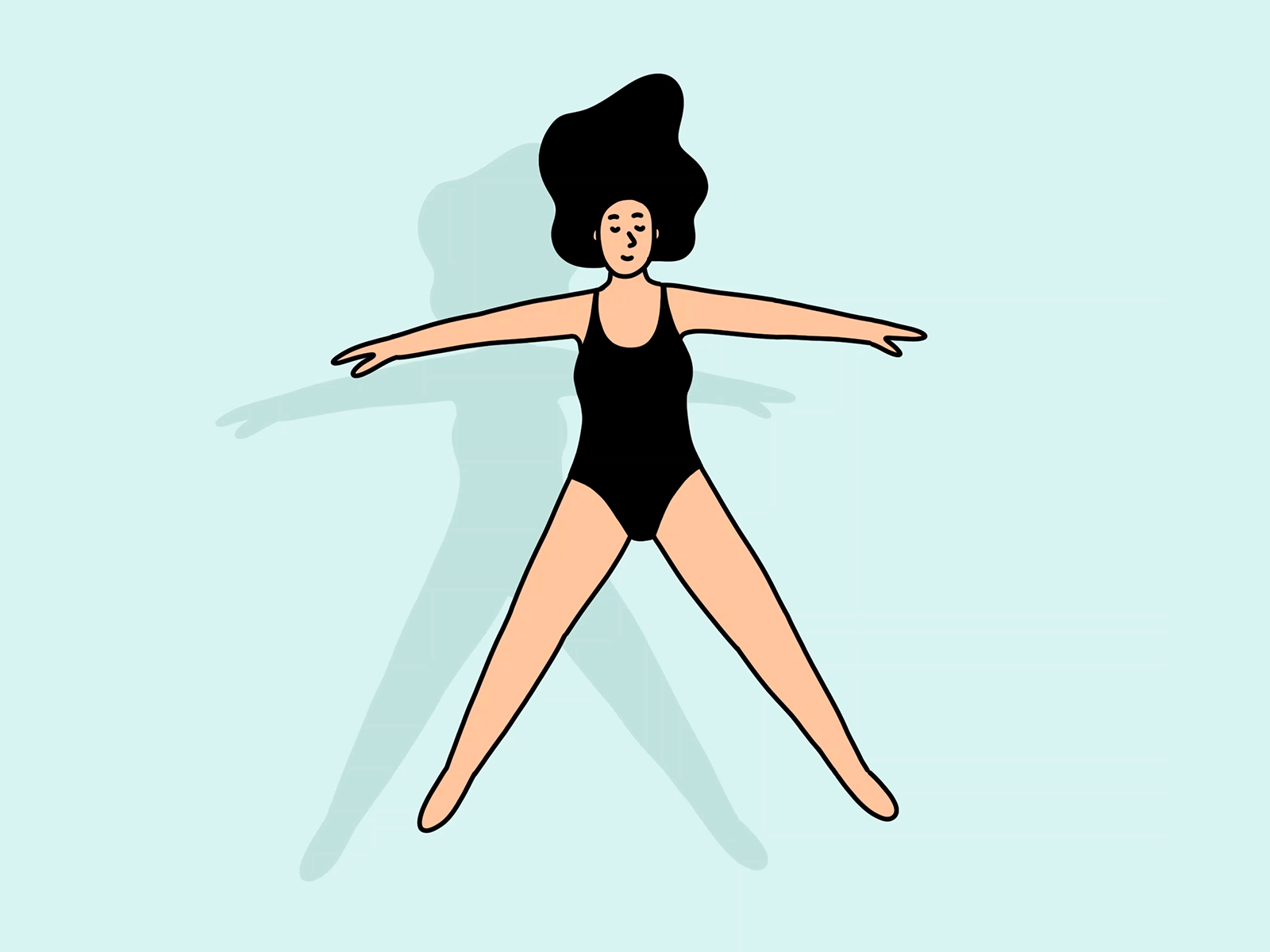 Soaking up Summer 2d animation bathing suit beach character animation floating gif gif animation girl motion photoshop pool summer swimmer