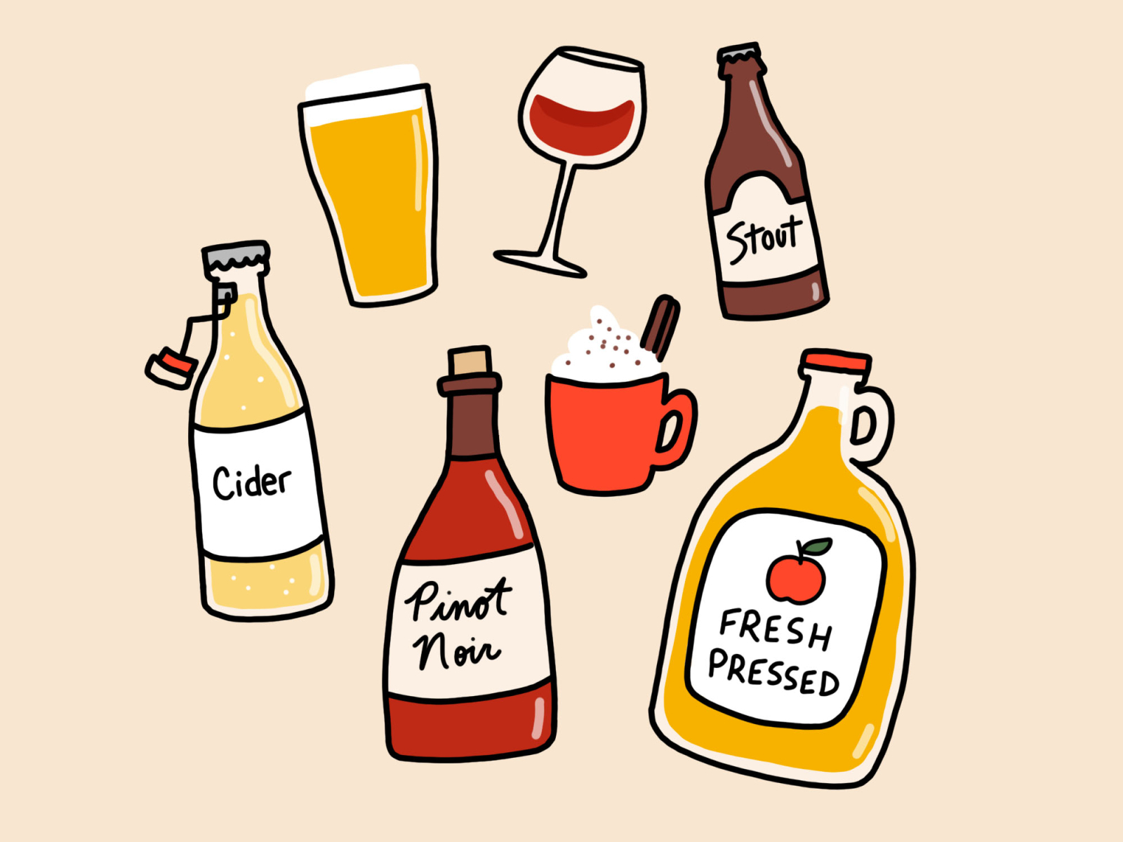 Fall Drinks by Ashleigh Green on Dribbble