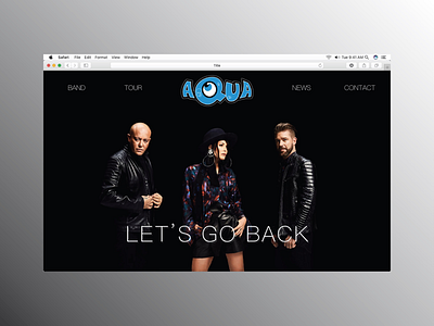 Landing page - Aqua - DailyUI Challenge adobe adobexd aqua band dailyui danish design graphics illustration inspiration landingpage music ui ux