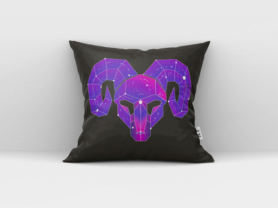 Cosmigoat mockup animal constellation design horns logo mockup photoshop pillow vector