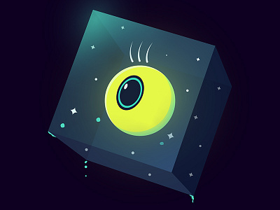 Cube eye design illustration illustrator photoshop vector