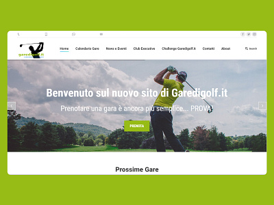 Garedigolf.it design golf homapge illustration material minimal site sport sports ui ux web website