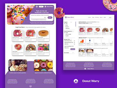 Donut Warry - Donut Ecommerce Website delivery service design donut ecommerce design ecommerce shop ecommerce website food graphic design home page illustration interaction interface landing page shopping shops ui user experience ux web website