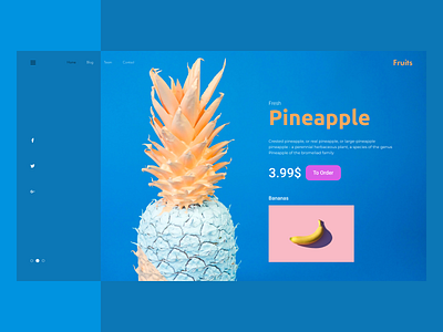 Pineapple design illustrator logo typography ui ux web webdesign website website design