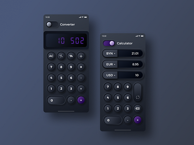 Skeuomorphic Calculator And Converter