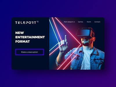 Teleport VR Landing Page daily daily challange daily ui dark design landingpage teleport typography ui ux vr