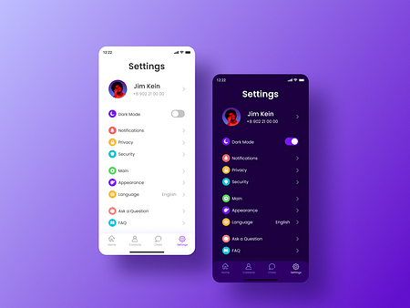 Settings by Anastasia Shalik on Dribbble