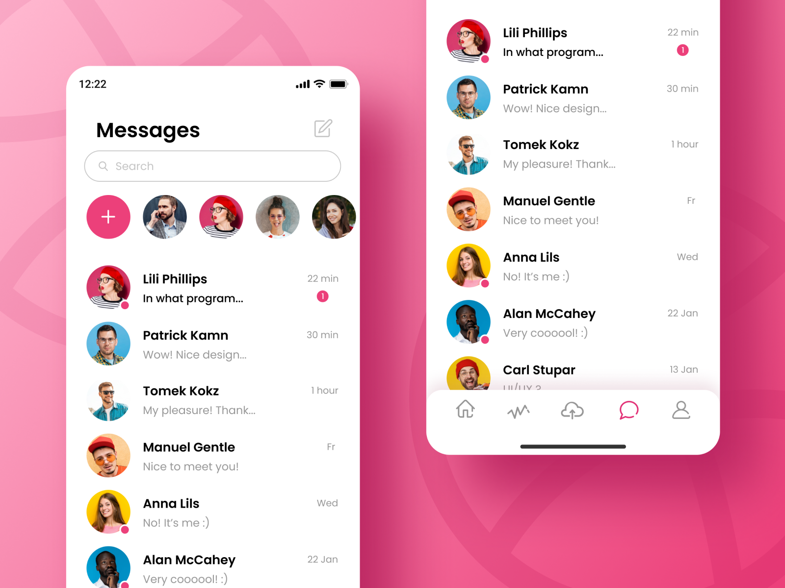 Dribbble Direct Messaging by Anastasia Shalik on Dribbble