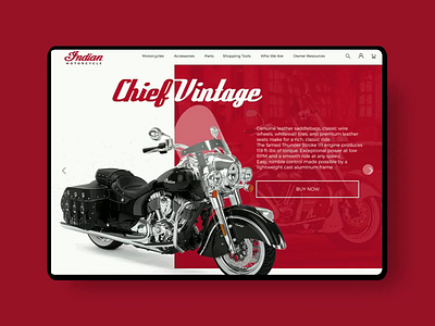 Indian Motorcycles WebSite branding design indian logo mark minimal motion design motorcyle red retro retro moto ui vector vintage web website