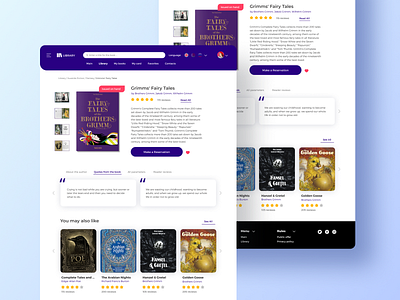 Book library book design landing logo minimal ui ux vector web website