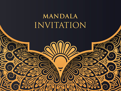 Mandala Invitation branding creative creative design design elegant invitation invitation card mandala art mandalas professional vector