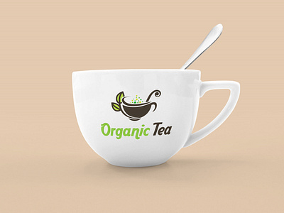 Organic Tea Logo branding business card design illustration logo organic logo stationery ui ux vector