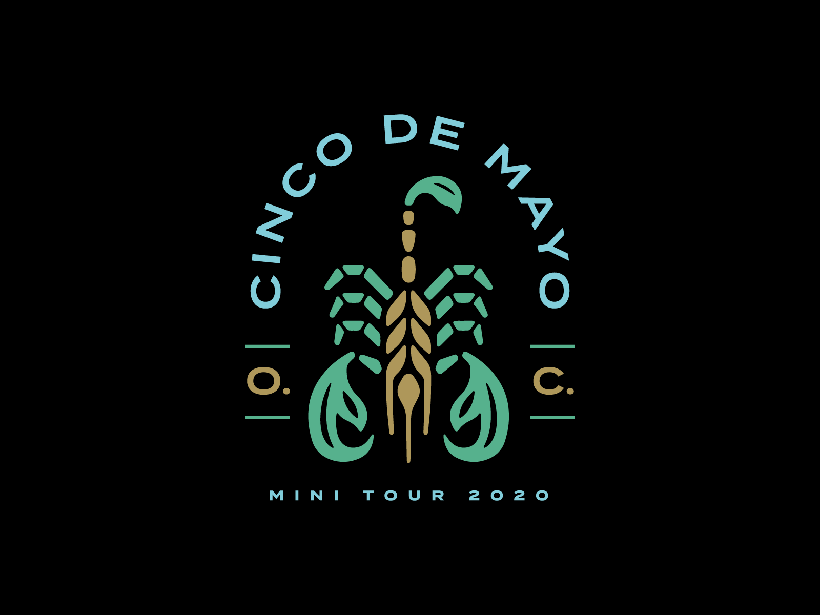 Old Chicago Cinco de Mayo Mini Tour Tee barley beer cinco de mayo illustration mexico scorpion