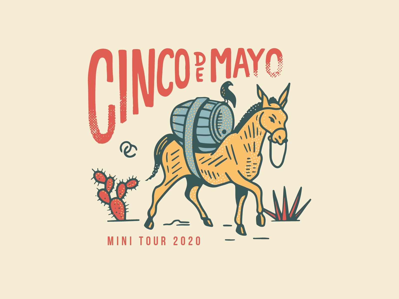 Old Chicago Cinco de Mayo Mini Tour Tee cinco de mayo mexico beer illustration