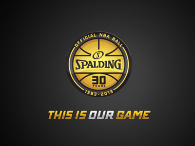 Spalding 30th anniversary basketball circular enclosure logo nba spalding sport