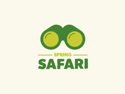 Denver Zoo Safari Concept binoculars denver green icon lock up logo typography zoo