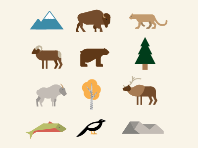 Colorado Wildlife Icons