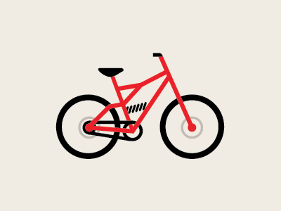 Mountain Bike bicycle bike clean colorado icon illustration outdoor simple system