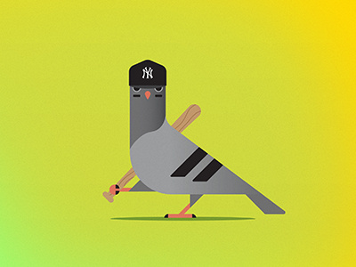 Yank bird illustration new york pigeon