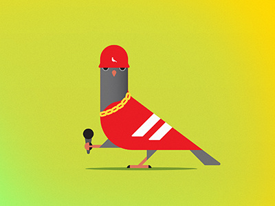 Hip Hop bird illustration new york pigeon