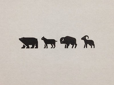 Animal Icons animals bear bighorn bison bobcat bold clean icons simple