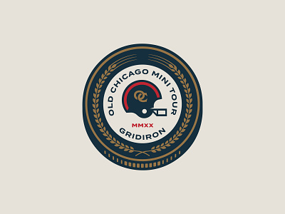 Old Chicago Gridiron Tour Tee 2 icon illustration logo
