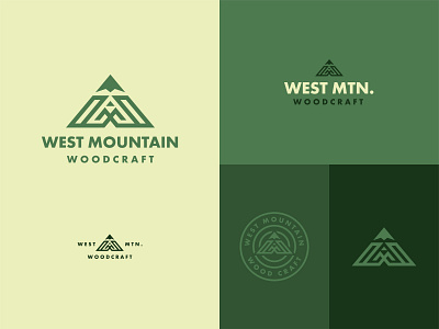 West Mountain Woodcraft Logo branding icon identity logo
