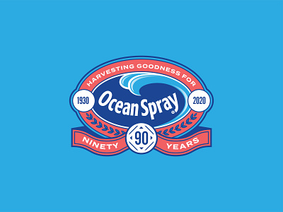 Ocean Spray 90YR Anniversary Logo