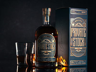Grand Teton Distillery Private Stock bottle packaging spirits whiskey