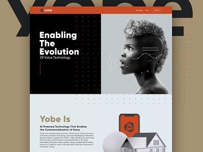 YOBE Voice AI Landing Page branding design identity ui web design