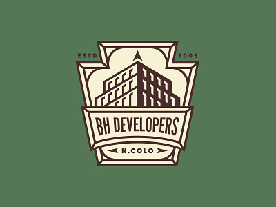 BH Developers Logo Exploration branding icon identity logo