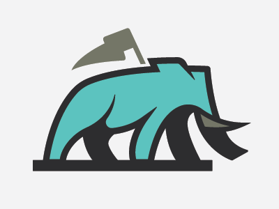GRIT animal bold clean elephant flag illustration logo pachyderm stoic