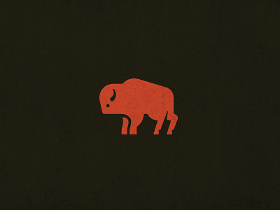 Bison animal bison buffalo clean icon logo