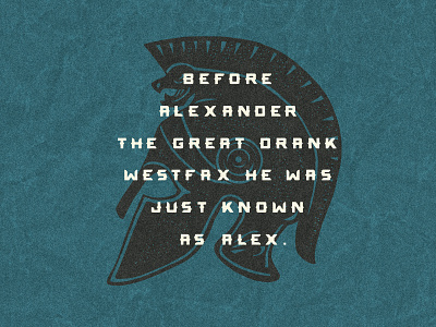 Westfax - Alexander alexander the great beer brewery denver hand drawn helmet illustration poster