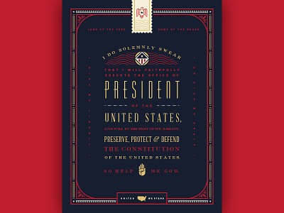 Oath of Office america eagle politics poster president type typogrpahy usa
