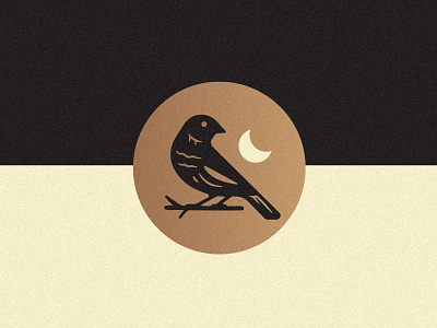 Bird bird bunting dark illustration lark logo moon