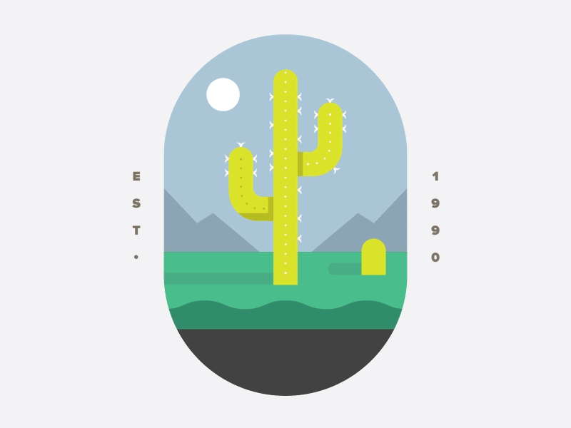Cactus Animation animation cactus flower growth illustration mountain plant west